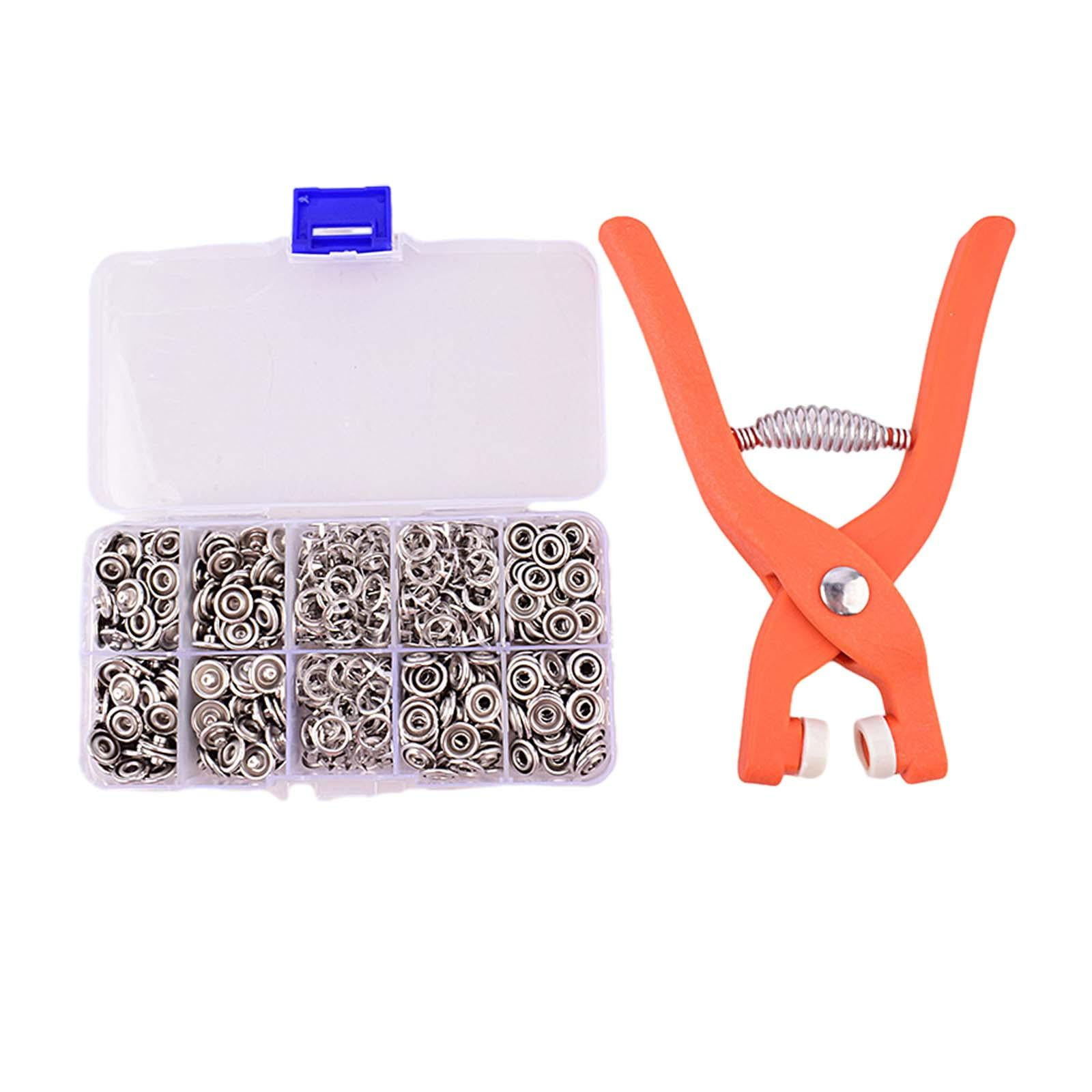 Magideal - Alicates A Presión, Juego De Cierres A Presión, Anillo De Punta, Práctica Herramienta De Instalación De Hebilla De Botón De Costura Para Jeans Y Camis Alicates Con Botón