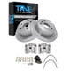 thumbnail image 2 of Juego de pastillas y discos de freno traseros TRQ de cerámica con cálipers para Lexus y Toyota, 2 of 8