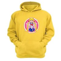 Genérico - Polerón Canguro Sailor Moon Amarillo Talla S Unisex