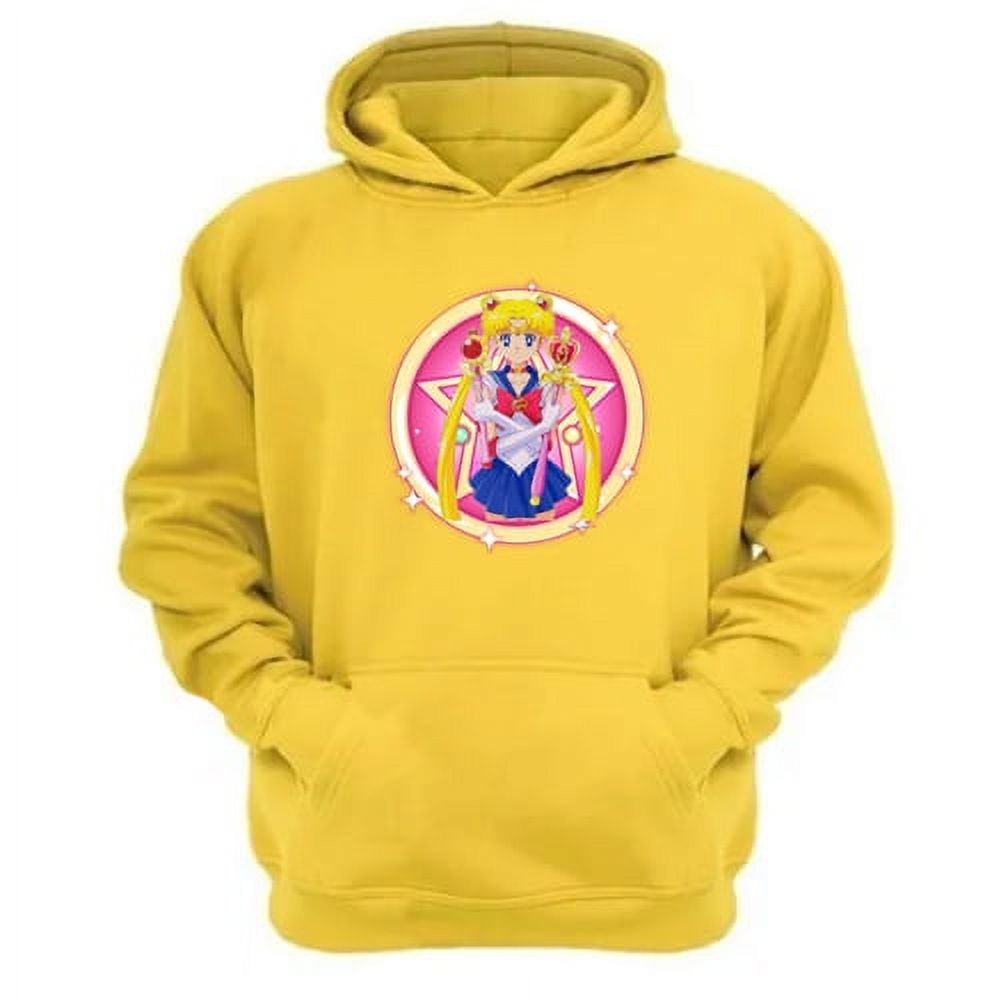 Genérico - Polerón Canguro Sailor Moon Amarillo Talla S Unisex