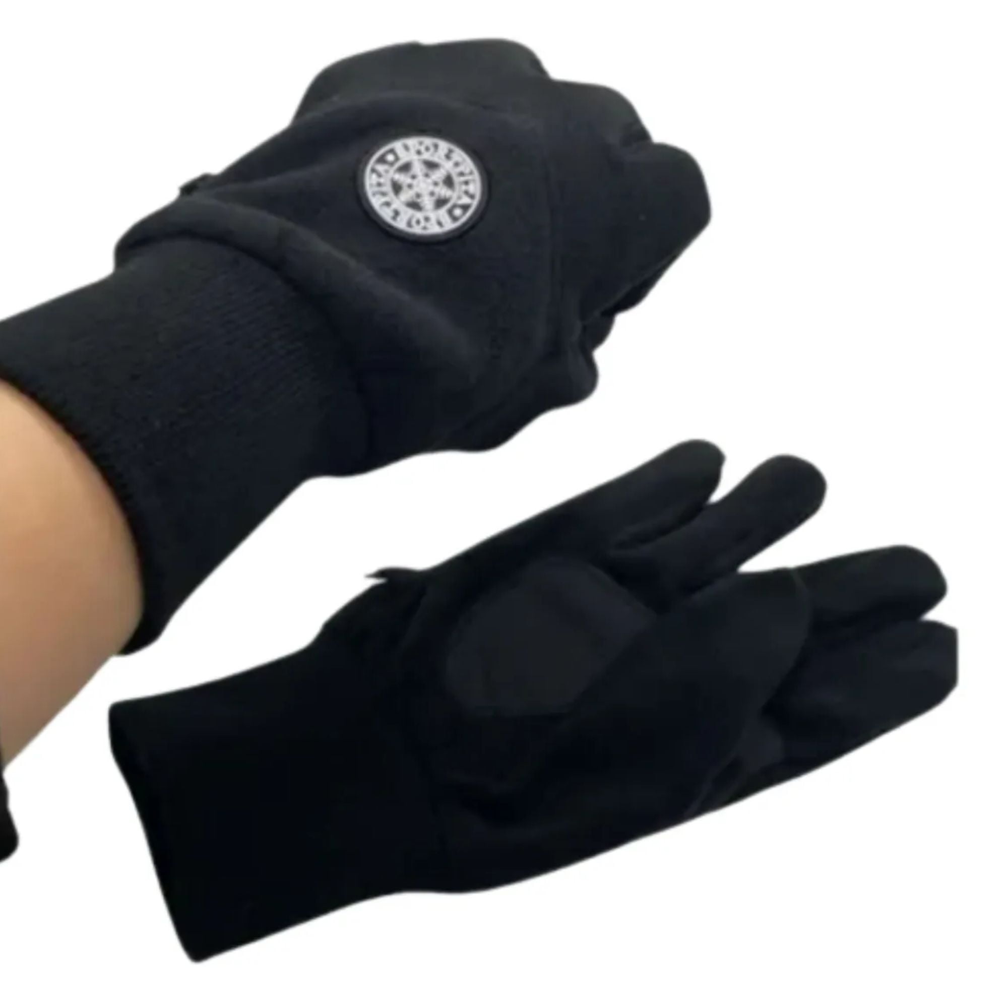 Mercado Ideas - Guantes De Polar Tactiles Para Hombres Color Negro Otoño Invierno