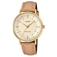 Reloj Casio Standard Analog Leather Strap Salmon Dial Quartz Ltp-Vt03Gl-4B Women'S Watch
