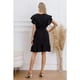 thumbnail image 3 of Vestido Corto Mujer Manga Corta Casual Eventos Cuello V 3332, 3 of 3