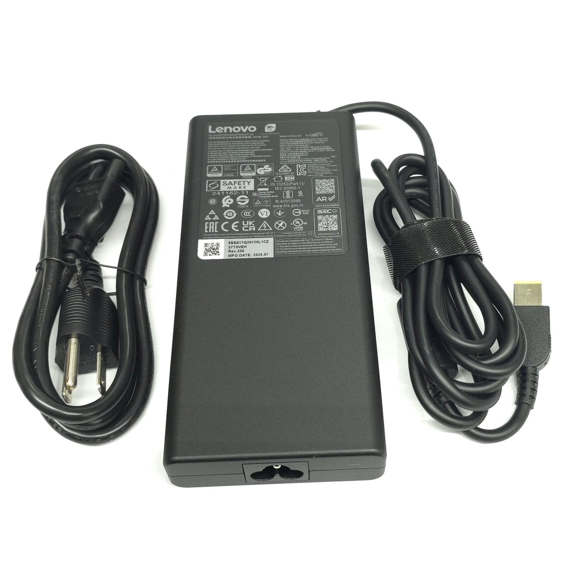 Adaptador De Corriente Lenovo Slim 245w 20v 12.25a Con Punta Amarilla