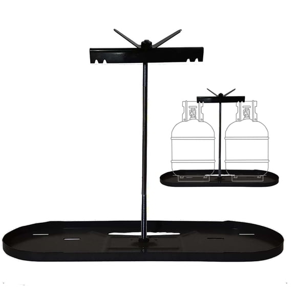 Soporte para Tanques de Propano RVPNR 20 lb Negro – 2 Tanques