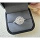 thumbnail image 3 of Anillos de Compromiso con Halo Redondo de 1 Quilate para Mujer Anillos de Plata Esterlina 925 Anillos de Diamante Azul con CZ Bandas de Boda Anillos de Promesa para Ella, 3 of 7