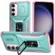thumbnail image 1 of Funda Armada para Samsung Galaxy S23 FE con Tapa Deslizante y Soporte Magnético Giratorio Verde, 1 of 5