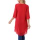 thumbnail image 3 of INSPIRE CHIC Blusa de Chifón de Halloween para Mujer con Mangas Divididas 3/4 y Dobladillo Asimétrico Túnica Roja 2XL, 3 of 6