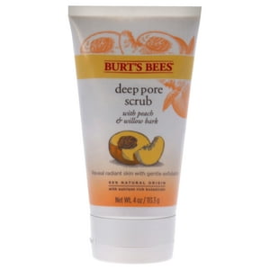 Burts Bees - Exfoliante De Poros Profundos Con Corteza De Melocotón Y Sauce De Para Mujeres - Exfoliante