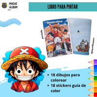 Macae - Libro Para Pintar One Piece Con Stickers