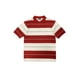 thumbnail image 2 of Camiseta De Manga Corta De Algodón Estilo Polo Piqué De La Vieja Escuela Con Tres Botones Delanteros En Rojo Y Blanco (para Mujer), 2 of 2