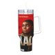 thumbnail image 2 of El Día del Chacal Vaso aislado de acero inoxidable con asa, diseño temático, regalo para familia, amigos y fans; incluye pajita y encaja en el portavasos estándar, 40 oz, 2 of 6