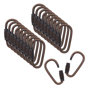 Magideal - 20 Piezas Mini Clips De Bloqueo De Acero Ganchos De Presión Mosquetones De Anillo En D Clips De Llavero Ligeros Para Escalada Al Aire Libre Camping Co