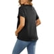 thumbnail image 3 of INSPIRE CHIC Camiseta de Maternidad para Mujer con Mangas Cortas, Cintura Plisada, Camiseta de Embarazo, Blusa Casual Suelta de Peplum Oversize XL Negro, 3 of 6