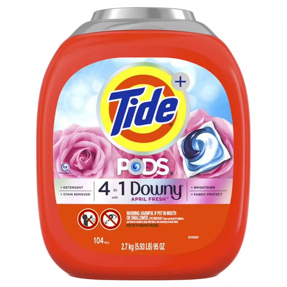 Tide - Detergente En Cápsulas Con Downy 104 Un V2