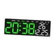 thumbnail image 1 of Reloj Despertador Digital Decoración Del Hogar Reloj Digital Led Para Sobremesa Estante De Baño Carcasa Blanca Pantalla Verde, 1 of 3