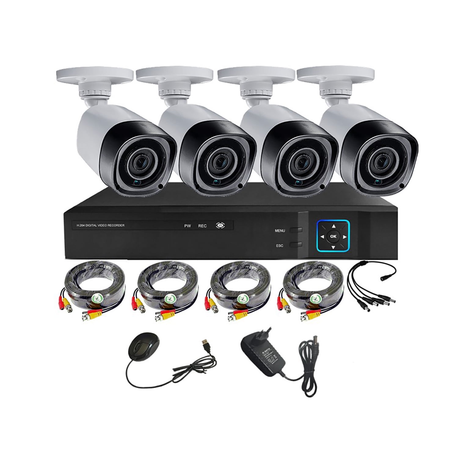 Vipa - Kit 4 Cámaras De Seguridad Exterior Hd 2mp - E43h