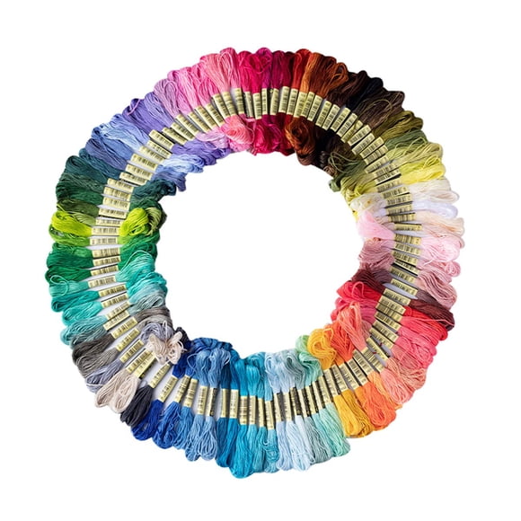 Juego de hilo dental para bordar XLSFPY, 50 madejas, color arcoíris, algodón