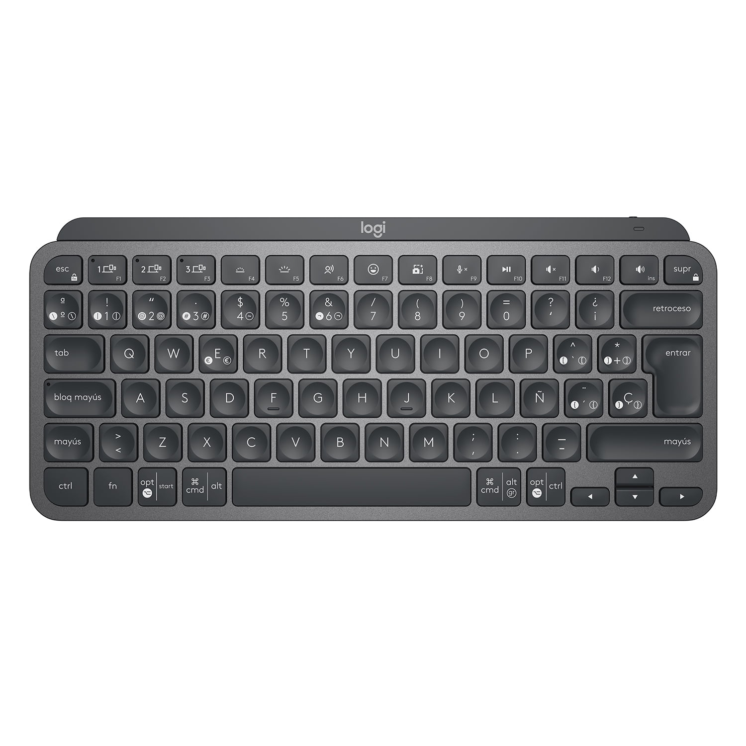 Logitech - Teclado Inalámbrico Iluminado Mx Keys Mini Grafito