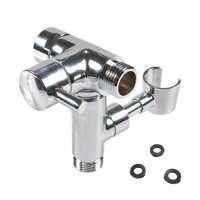 Bothyi - Desviador De Brazo De Ducha Sistema De Ducha Fácil De Instalar De Tres Vías Cabezal Rociador Fijo Argent