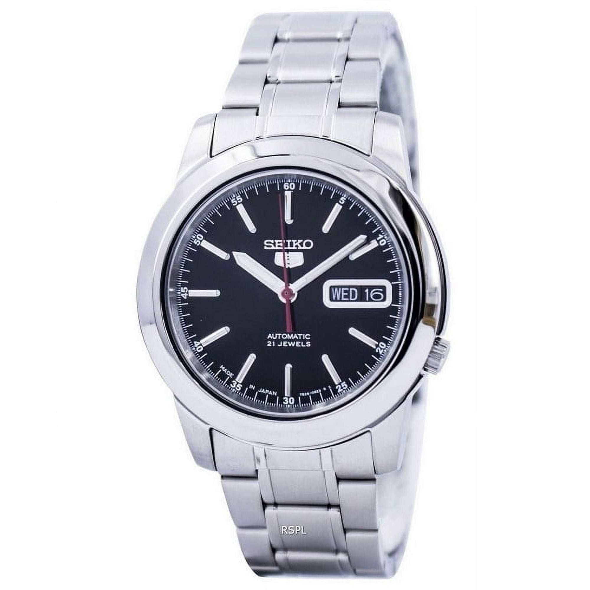 Reloj Seiko 5 Automático Snke53j1 De Acero Inoxidable Con Esfera Negra Para Hombre