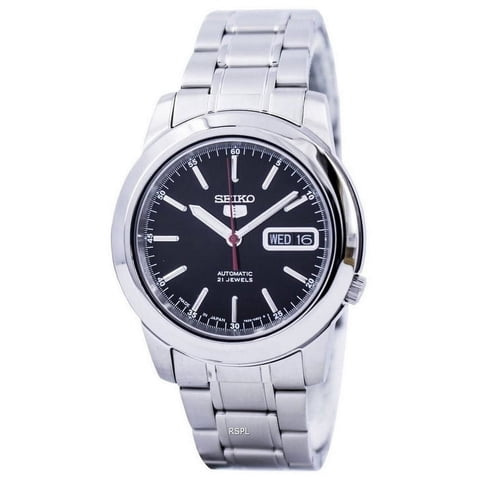 Reloj Seiko 5 Automático Snke53J1 De Acero Inoxidable Con Esfera Negra Para Hombre