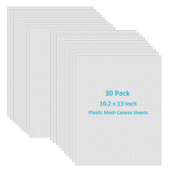 Lienzo plástico APOCHON paquete de 30 unidades 26 × 33 cm blanco, malla 7