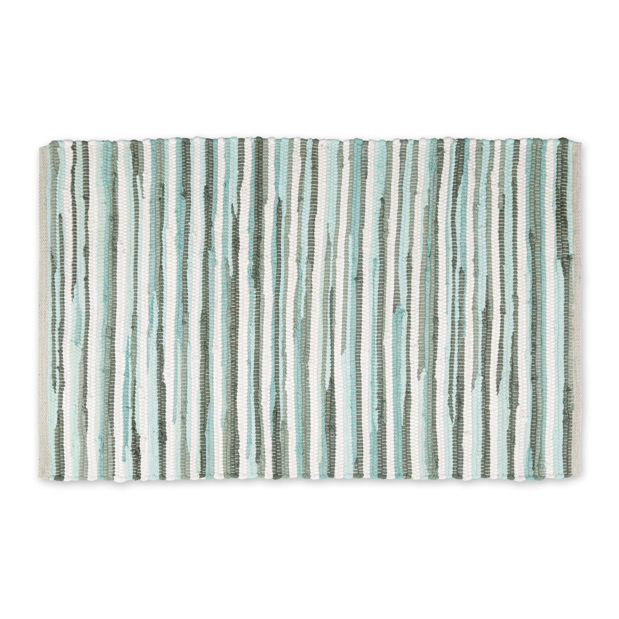 Alfombra Dii Chindi De Algodón Tejida A Mano, Rayas Finas, 61 X 91 Cm