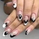 thumbnail image 1 of 24 Pcs Halloween Press On Nails Round Head, Medium Length Almond Fake Nails For Women, Ghost Face And Devil Glue On Nails With Designs, 1 of 2