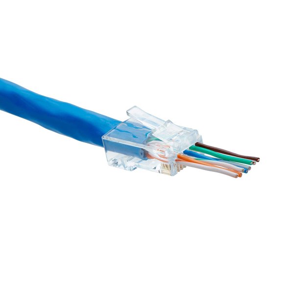 Conectores RJ45 TRUE CABLE Cat6A 50 unidades con paso
