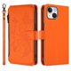 thumbnail image 2 of Funda Cartera Mariposa para [iPhone 14] con Soporte y Cremallera Naranja, 2 of 6