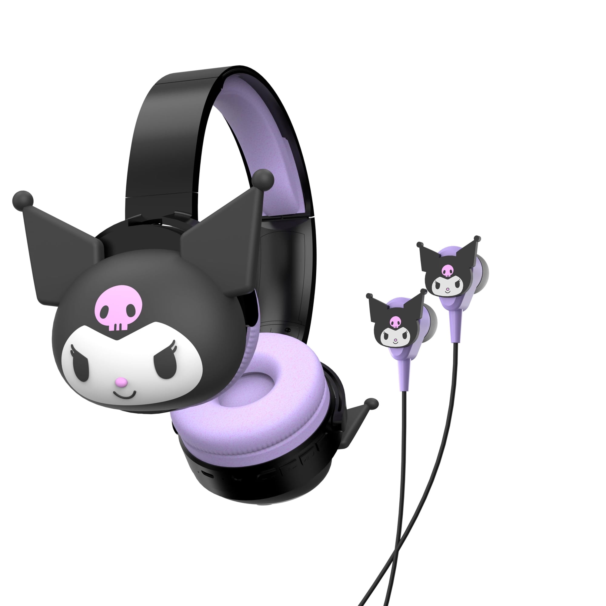 Audífonos Hello Kitty Kuromi 2 En 1 Inalámbricos Y Con Cable