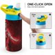 thumbnail image 4 of Bukayo Saka-theme One-Touch Pop Top Water Bottle Stainless Steel Leak-Proof Sports Children's Bottle blue 12oz, 4 of 6