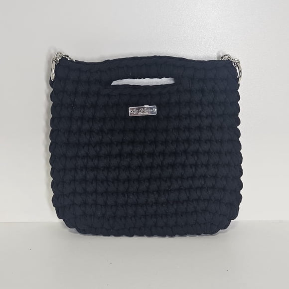 Cartera Fiesta Serena a Crochet Negra