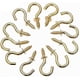 thumbnail image 3 of Ganchos pequeños de latón para atornillar al techo, de 1/2 pulgada, para colgar joyas, llaveros o adornos, paquete de 50, 3 of 6