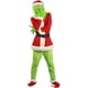 thumbnail image 2 of Disfraz de Papá Noel navideño verde para adulto, traje creativo de 7 piezas, 2 of 6