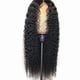 thumbnail image 1 of Peluca de pelo rizado con raya en el centro, cabello humano, 1 of 3