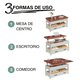 thumbnail image 5 of Mesa de Centro Rectangular Elevable Rústica Valencia, 5 of 7