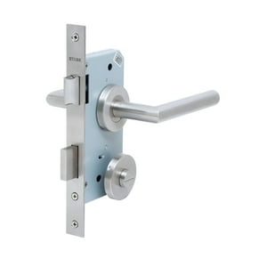 Stark Design - Cerradura De Embutir Función Baño, Seguro Interior / Ranura Emergencia Exterior. Manillas Modelo: Tutu. (Acero Inoxidable 304). Sku: Sde230-Ai.Kit.Tutu