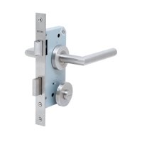 Stark Design - Cerradura De Embutir Función Baño, Seguro Interior / Ranura Emergencia Exterior. Manillas Modelo: Tutu. (Acero Inoxidable 304). Sku: Sde230-Ai.Kit.Tutu