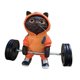 thumbnail image 5 of Estatuilla De Gato Creativa Divertida Linda Escultura De Gato De Fitness Para Mujeres Escritorio Oficina Naranja, 5 of 5