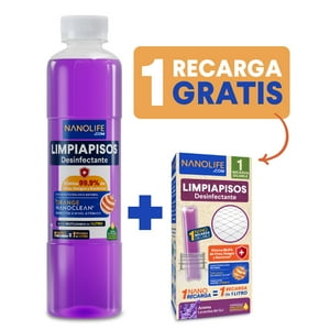 Limpiapisos Desinfectante Lavanda Nanolife - Kit Inicial 1Lt (1X + Bot)