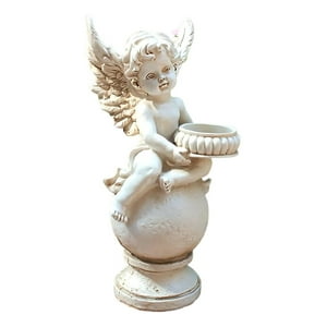 Genérico - Figura Decorativa Adorno Estatua Jardín Querubín Hogar Jhn