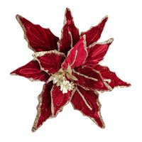 Bothyi - Corona Navideña Con Flores Brillantes, Adorno Rojo Para Bodas Y Interiores Y Exteriores