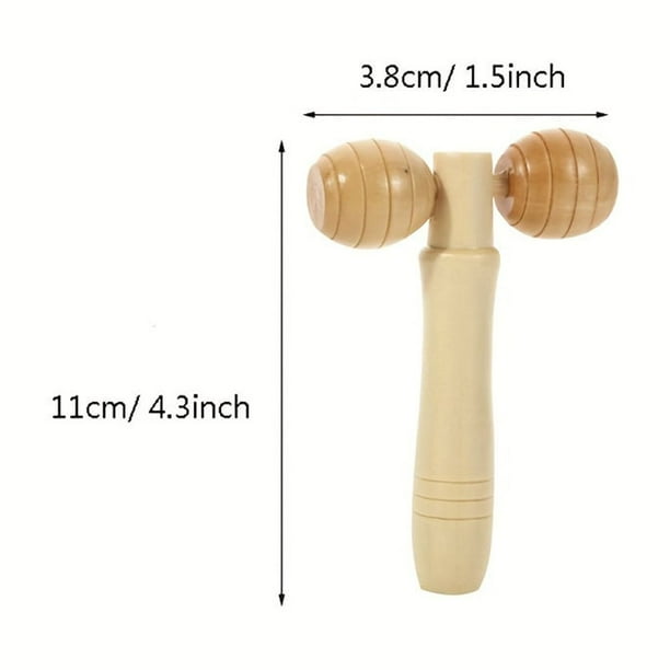 1pc Multi-Functional Wooden Massage Roller for Neck, Arms, Back, Waist, Thighs - Helps Ease Muscle Tension and Promote Circulation