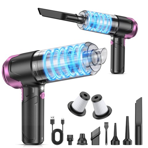 Aspirador Portátil Para Coche Kmm 10000Pa Con Air Duster 120W