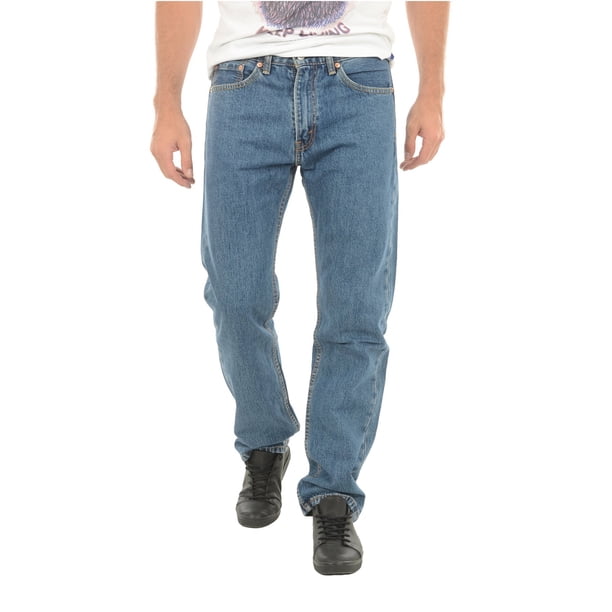 Jeans Levi's 505 Regular Fit para hombre, tamaño mediano, lavado a la piedra, 38 de ancho x 29 de largo