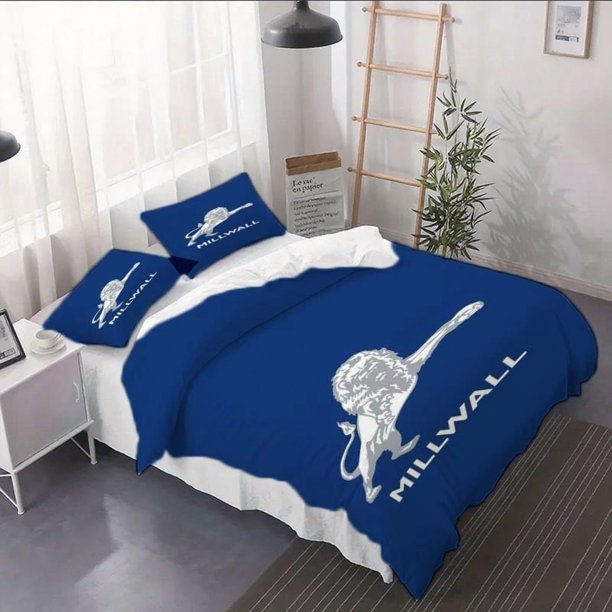 3pcs MILLWALL Logo Duvet Cover Set - 2/3 Bedding Set Soft Duvet Cover and 1/2 Pillowcases
