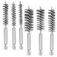 Magideal - Cepillo De Limpieza De Orificios, Cepillo De Vástago Hexagonal De 8-19 Mm, Alambre Trenzado Para Taladro De Impacto Eléctrico, Cepillo De Limpieza De Acero Inoxidable