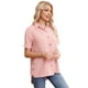 thumbnail image 1 of Blusa Mujer Manga Corta Algodón Botones 0055, 1 of 3